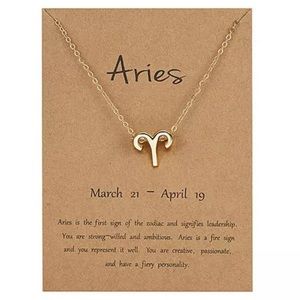 🌻3/$15🌻 Zodiac Sign Aries Necklace ✨